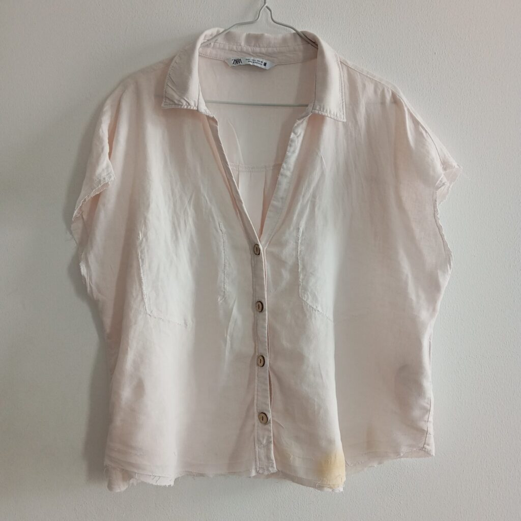 Zara shirt without sleeves and pockets